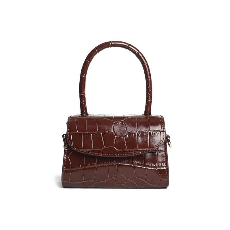material customized genuine leather Crocodile Pattern Satchel luxury Mini Ladies Hand Bags coin lipstick with sling