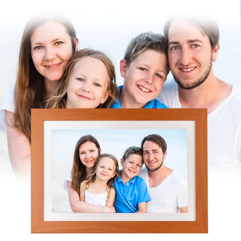 10,1 дюймовая Автоматическая вращающаяся цифровая фоторамка с настольным зарядным устройством видеоплеером