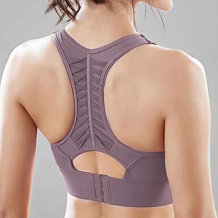 2021 Women Yoga Strappy Sports Bra Sexy Back Longline Wirefree Medium Support Yoga Bra Top