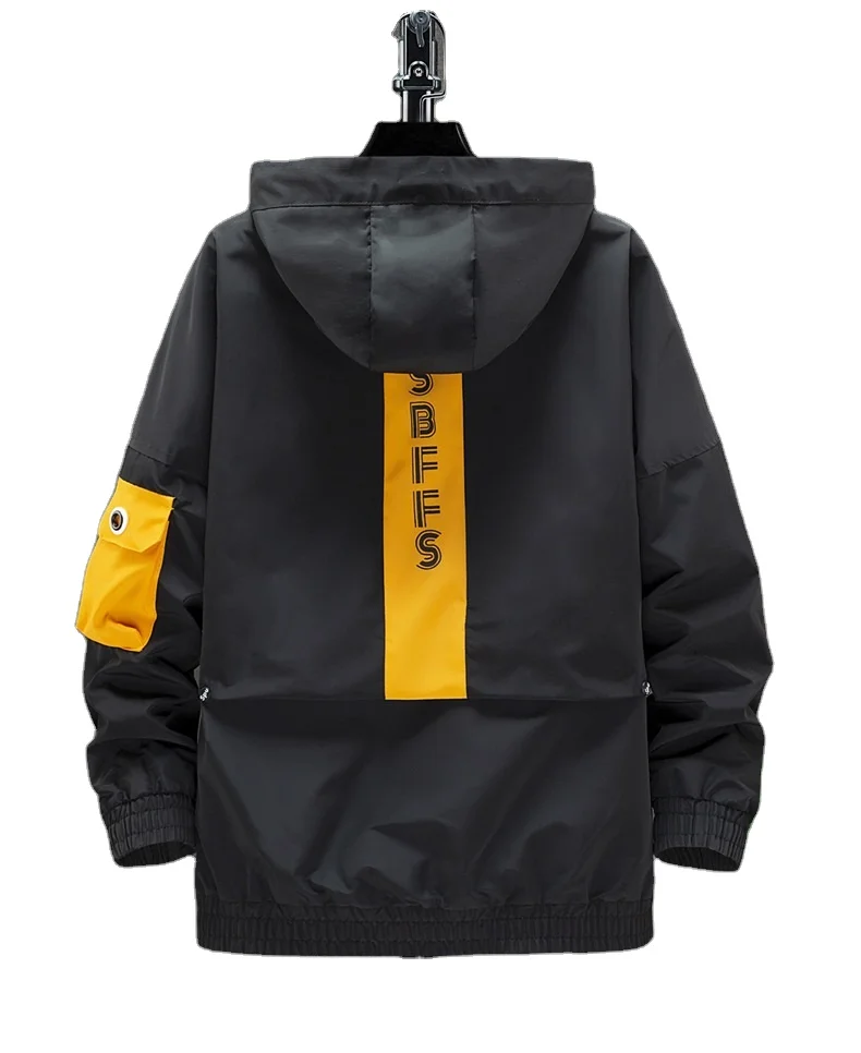  Sidiou Group Wholesale New Men Fashion Casual Coat Windproof Warm Zipper Windbreaker Jacket Hooded Sport