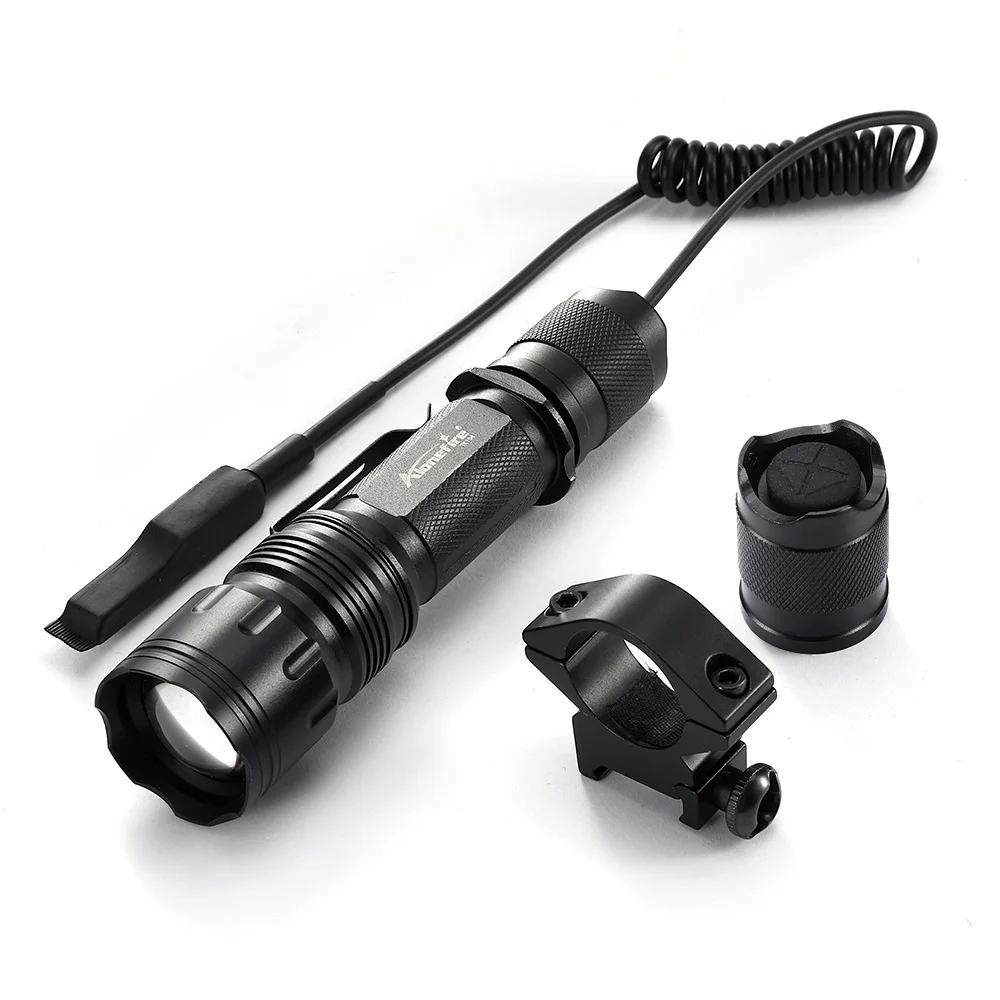  Alonefire TK104 XM-L2 светодиодный зум Профессиональный тактический фонарик для страйкбольной винтовки стреляющий пистолет мощный охоты на открытом