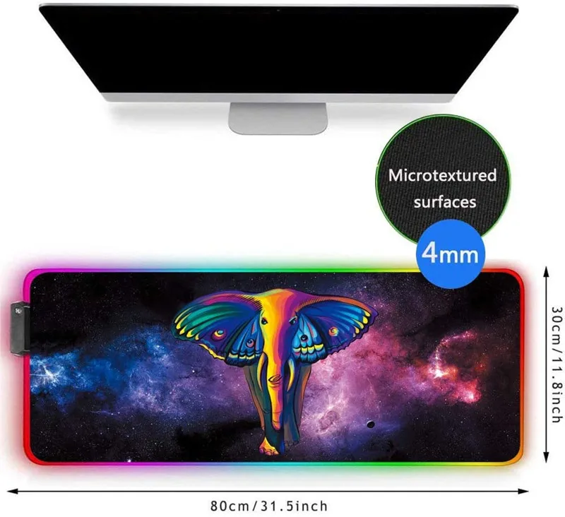 Custom RGB Gaming Mouse pad, desk pad, mousepad, Glowing mouse accessory
