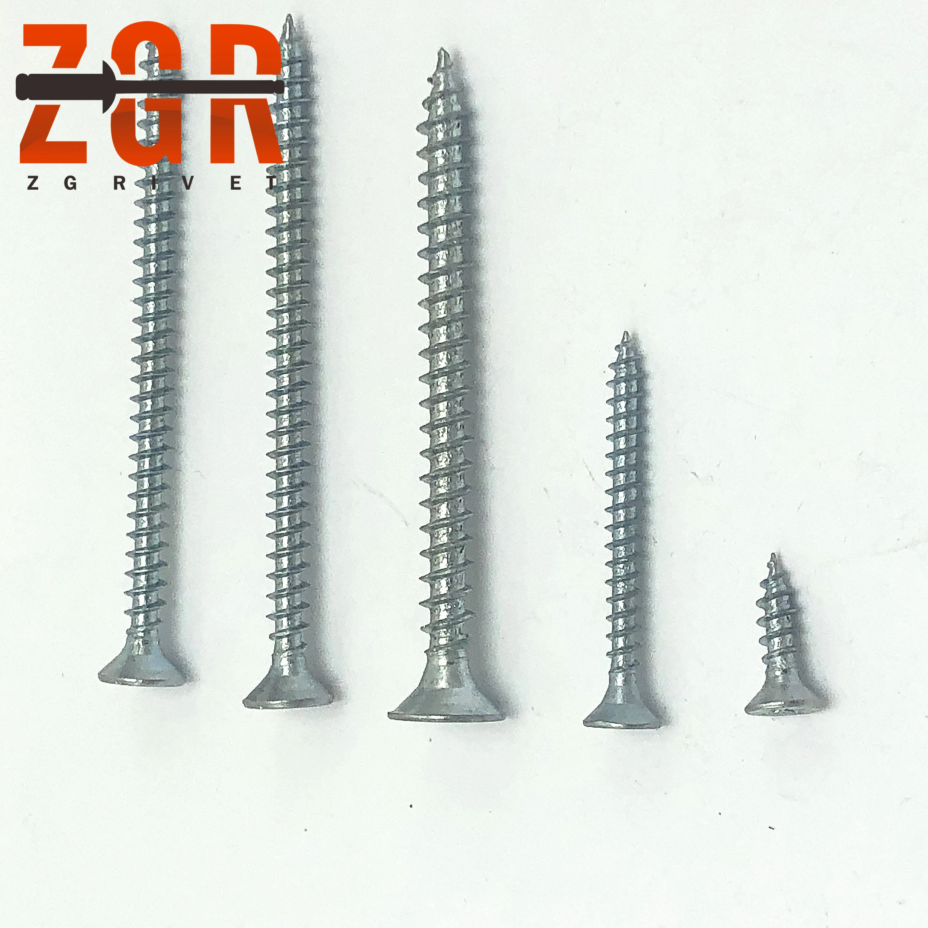 
4.5*50mm Blue White Yellow Zinc Pated CSK Self Tapping Chipboard Screw 