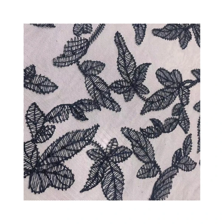 Low Price Tweed Embroidered Knitted Embroidery Silk sustainable Fabrics for Night Party