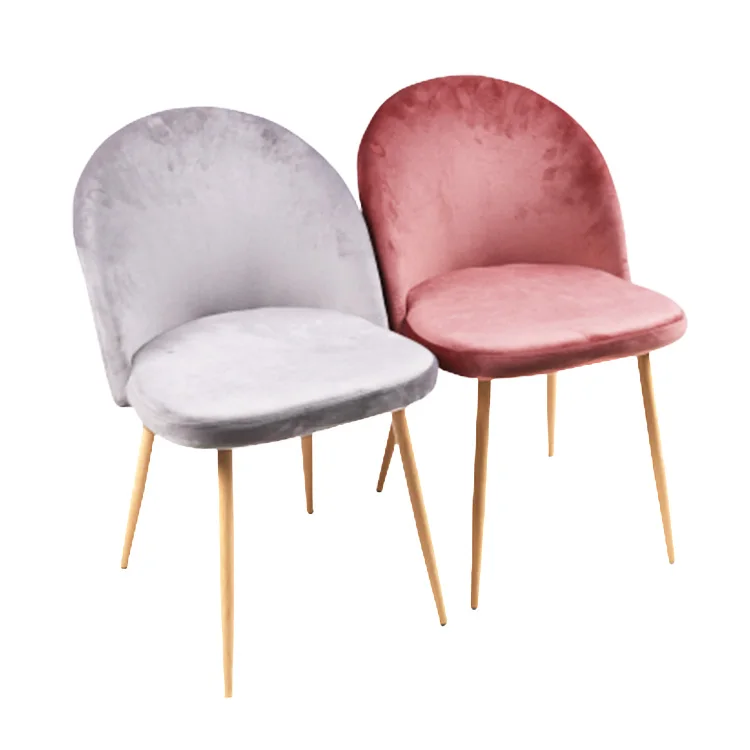 nordic velvet dining chairs with gold legs for  modern kitchen room or hotel or cafeshop