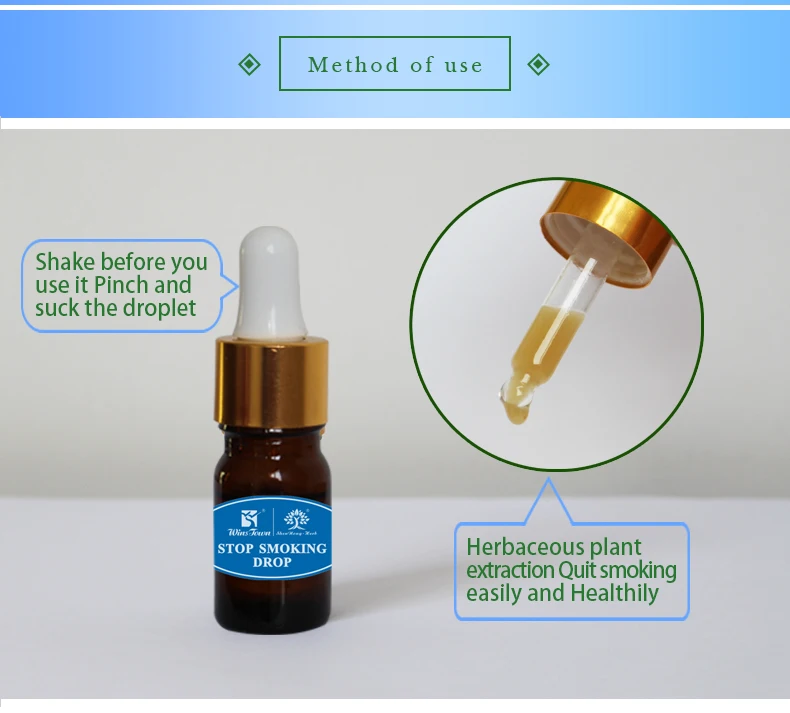 Private Label high quality stop smoking drop 100% natural easy and quick Best Effective stop smoking aid cigarettes