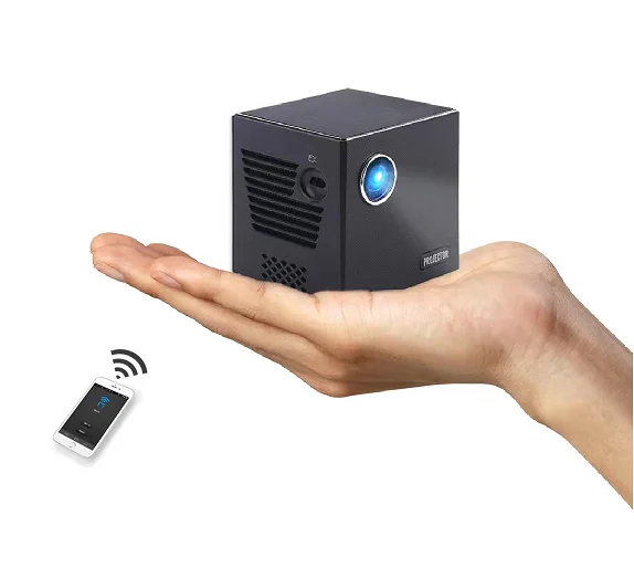 DLP LED Mini Portable Smart Projector BT 5.0  WVGA 854*480 Support 1080P Projector ROM 16GB Projector