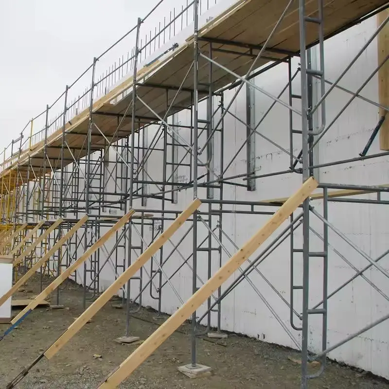 Building materials Steel ladder scaffolding Galvanized H-shaped scaffolding Building indoor scaffolding Factory direct sales