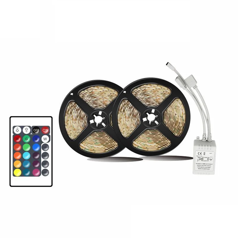  Гибкая светодиодная лента RGB 2835 SMD 5 м/10 м/15 м/20 м лампа с изменением цвета RBG водонепроницаемая P65 24