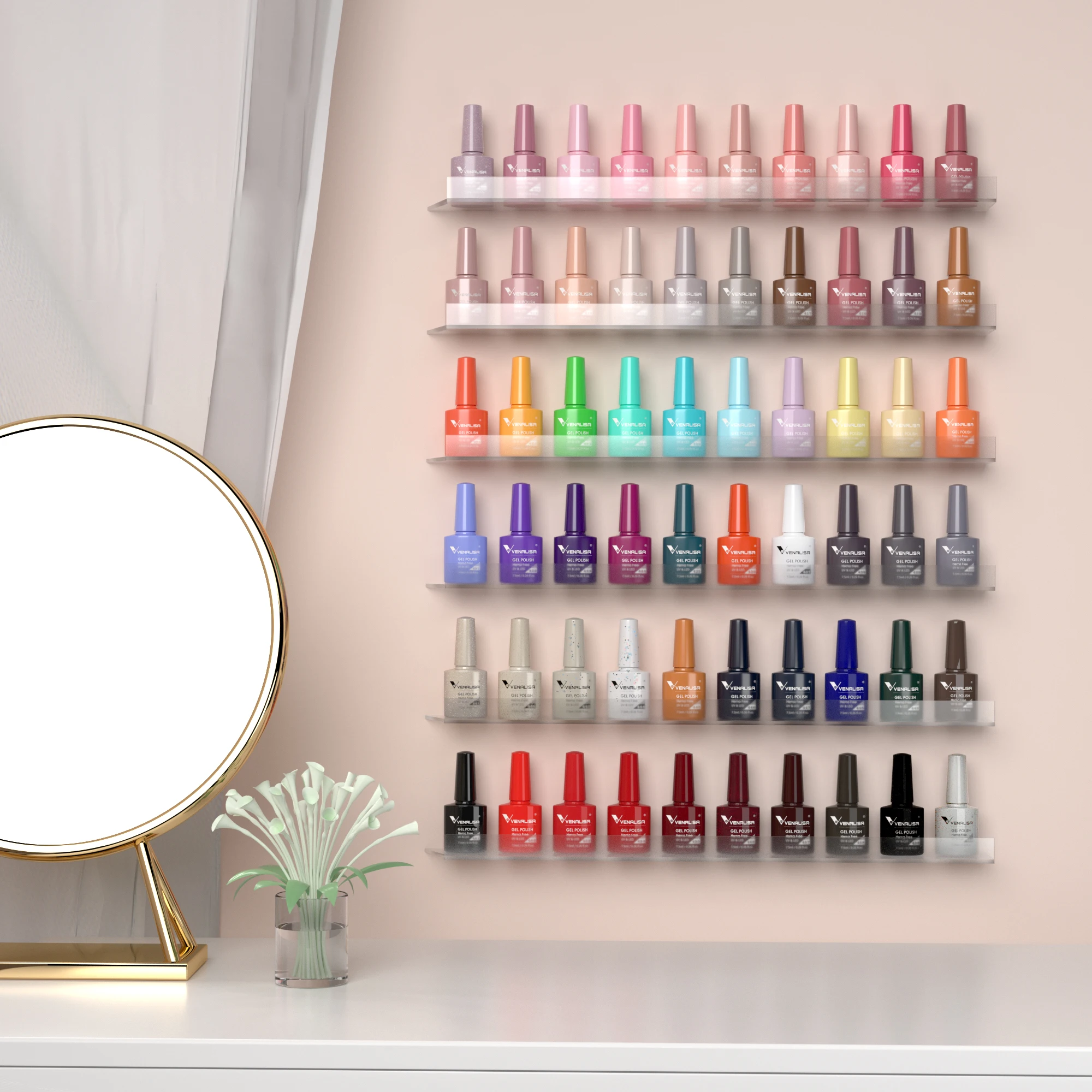 2022 Newest Venalisa VIP4 Kit Hema Free Acrylic Nail Gel Polish UV Gel Whole Set 60 Color Gel Nail Polish Private label Enamels