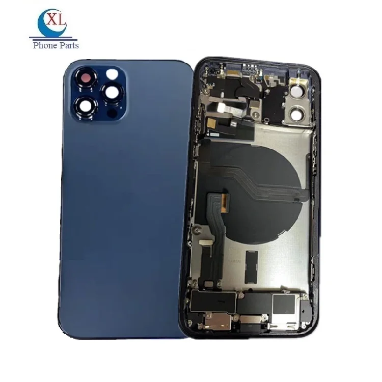 Оригинальный Полный Задний Корпус в сборе, Замена для iPhone 12 Pro Max, задняя крышка батарейного отсека, Корпус Корпуса Chasiss с полными деталями