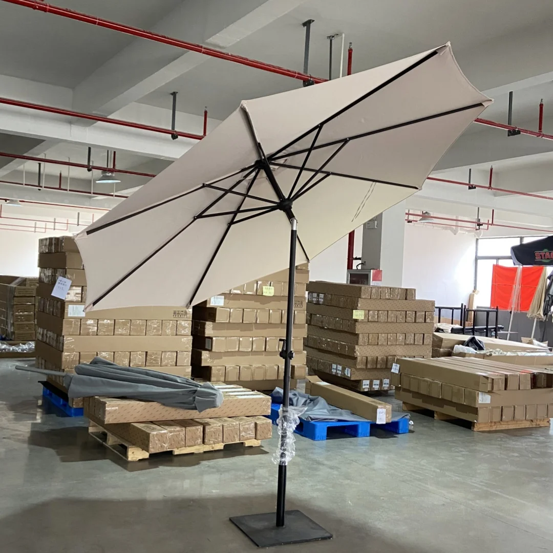 Wholesale Straight Pole Table Umbrella Polyester Garden Outdoor Patio Parasol Commercial Umbrella