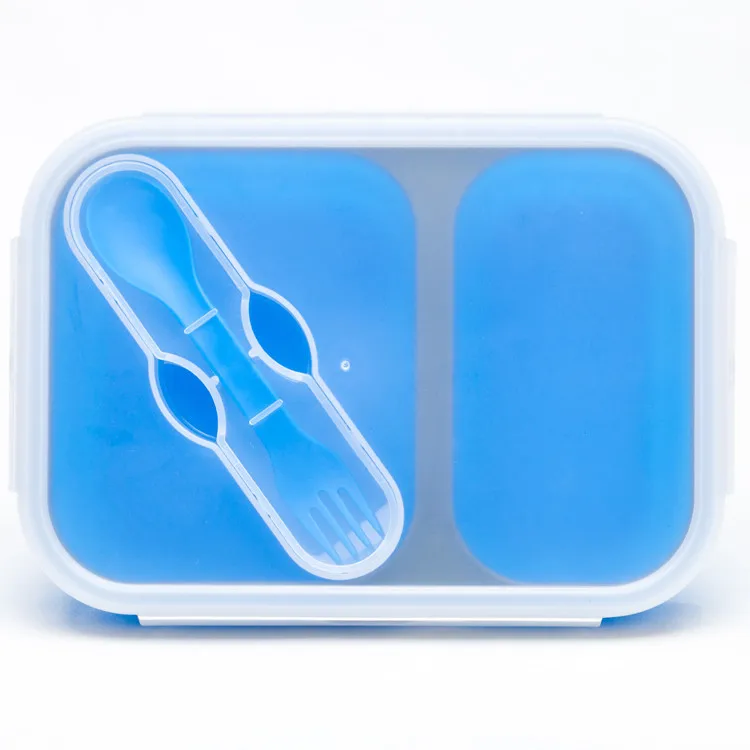 BPA Free Eco Friendly Silicone Collapsible School Lunch Boxes