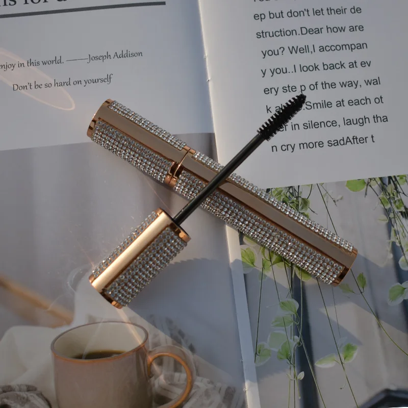 NO LOGO Diamond Eye Lash Mascara 4d Fiber Waterproof Rimel Maskara Eyelash Makeup Cosmetic Curling Lengthening Maskara