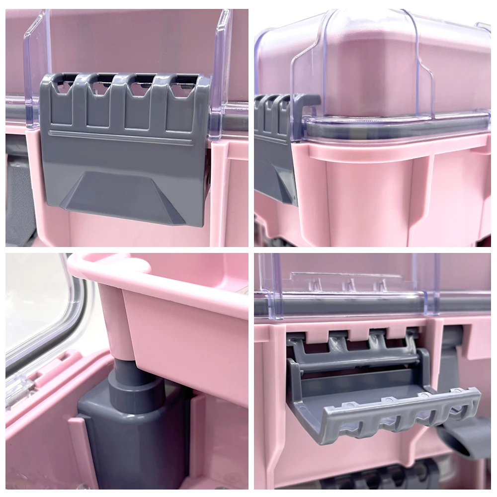 2024 Patent Design Large Capacity Double Layer Waterproof Plastic Fishing Tackle Box for River Lake Outdoor Fishing Storage Bag