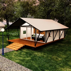 Hotel tent luxury resort four seasons furniture holiday tent glamping safari tent with bathroom