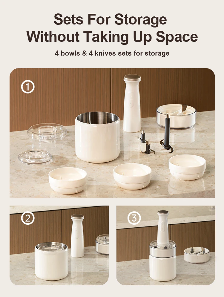 New Arrival Low Noise Multi-Function Double-Layered Electric Food Processor Wet And Dry