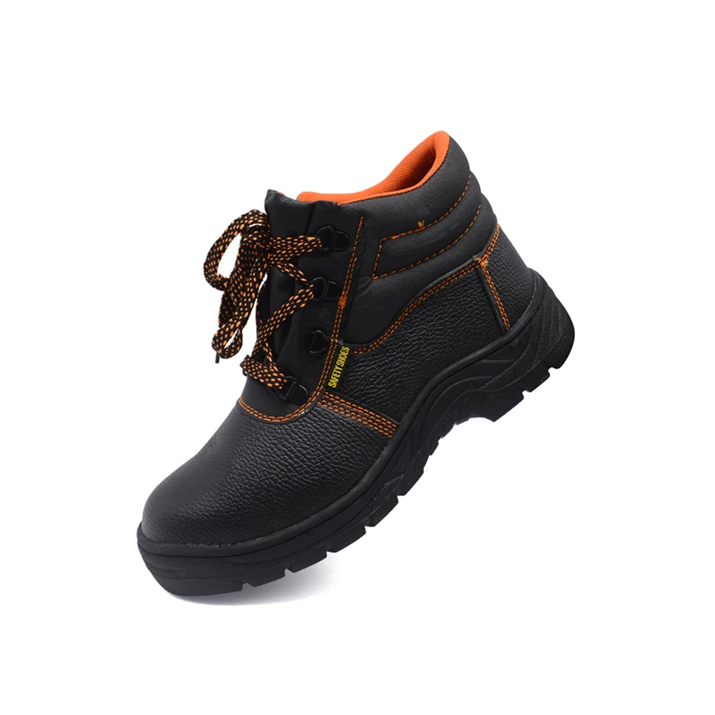 Non-slip oil resistant steel toe puncture proof anti static protection work safety boots shoes for men