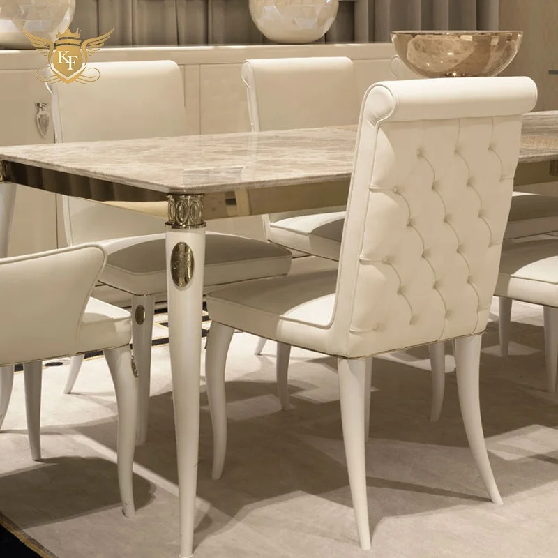 Manufacturer Wholesale Modern Light Luxury Long Marble Dining Table