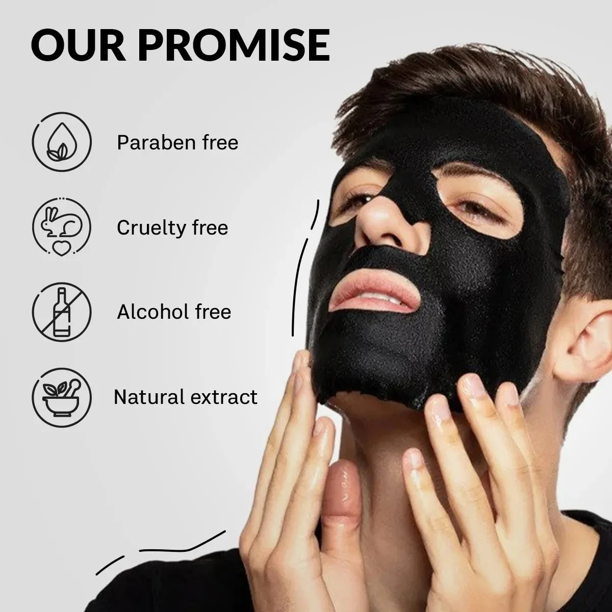 Private Label Korean Goat Milk Moisturizer Charcoal Deep Cleaning Skin Whitening Face Mask Sheet For Men