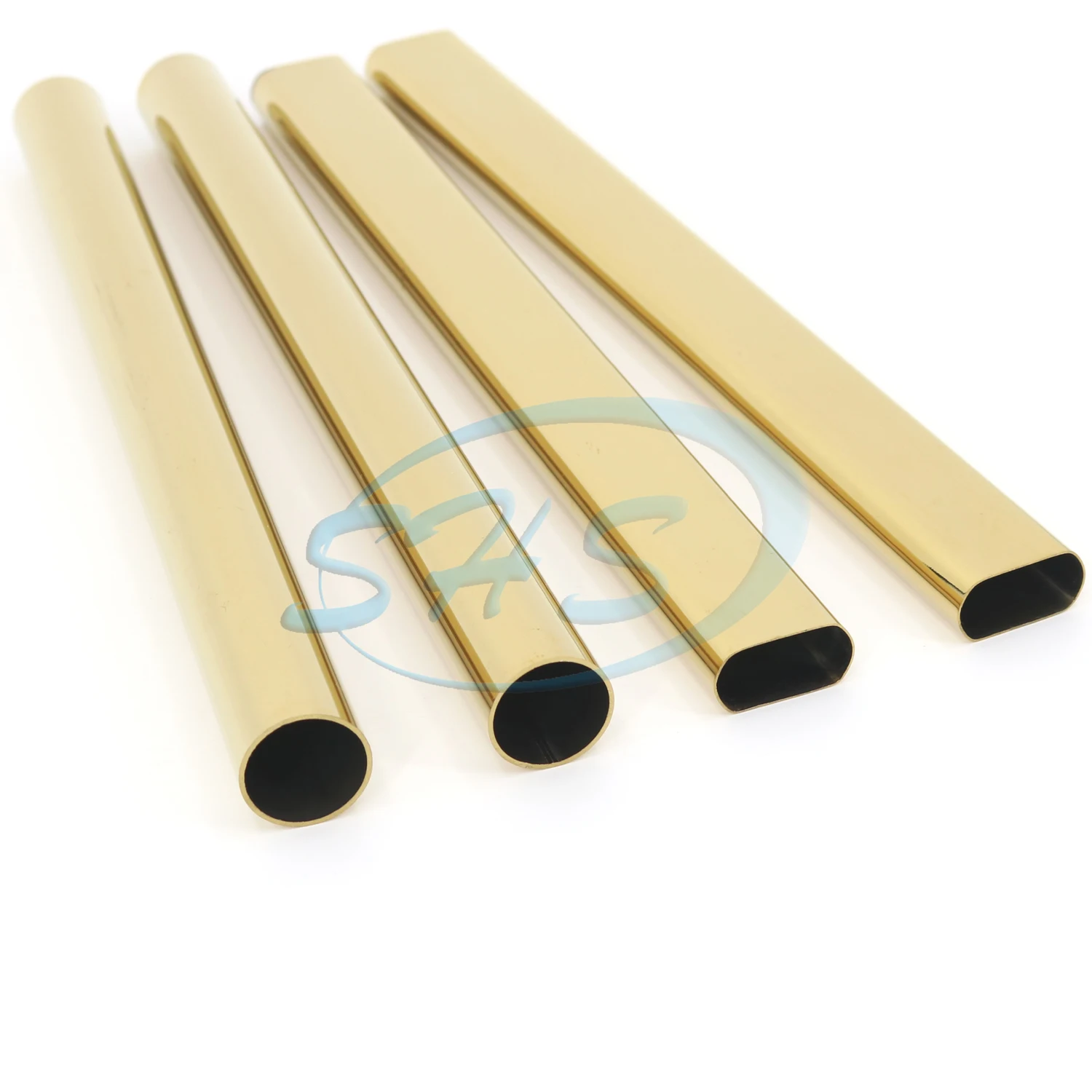 TP 201 304 316 stainless steel color pipes with mirror & golden surface PVD plated pipe for table shelf furniture etc