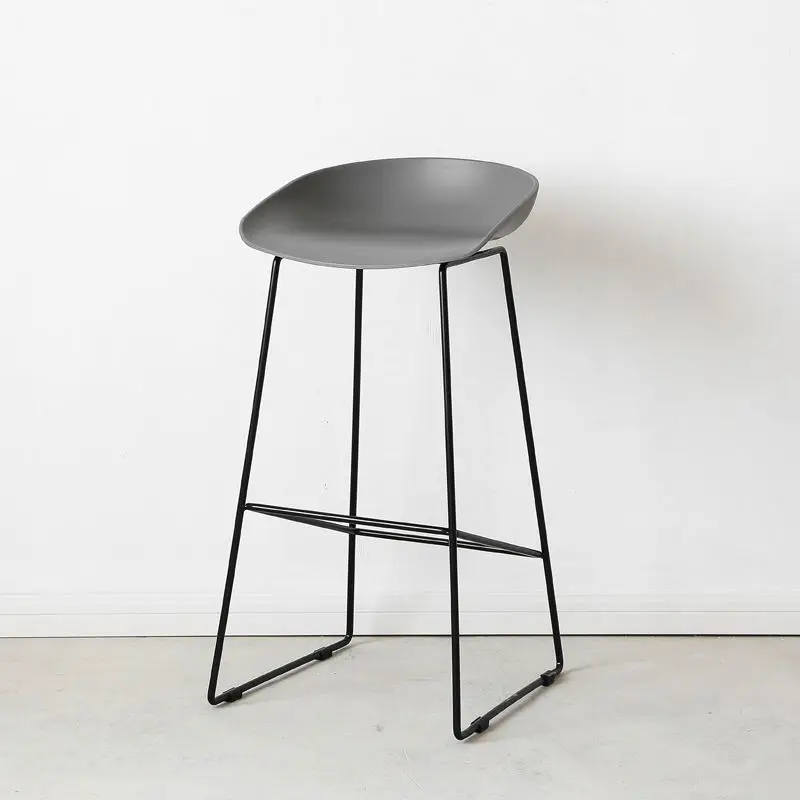 Luxury Bar Stools Modern Cheap Home Kitchen Counter Bar Leisure Plastic Metal Legs Bar Chairs