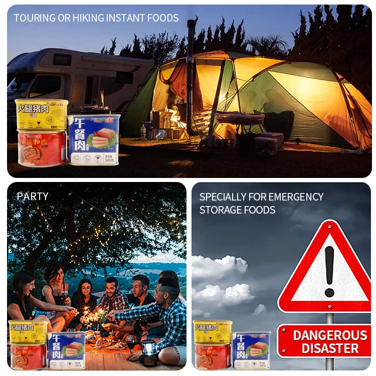 397g Chinese braised sliced pork HADAY instant canned stewed pork meat bulk wholesale ready to eat braising pork luncheon meat