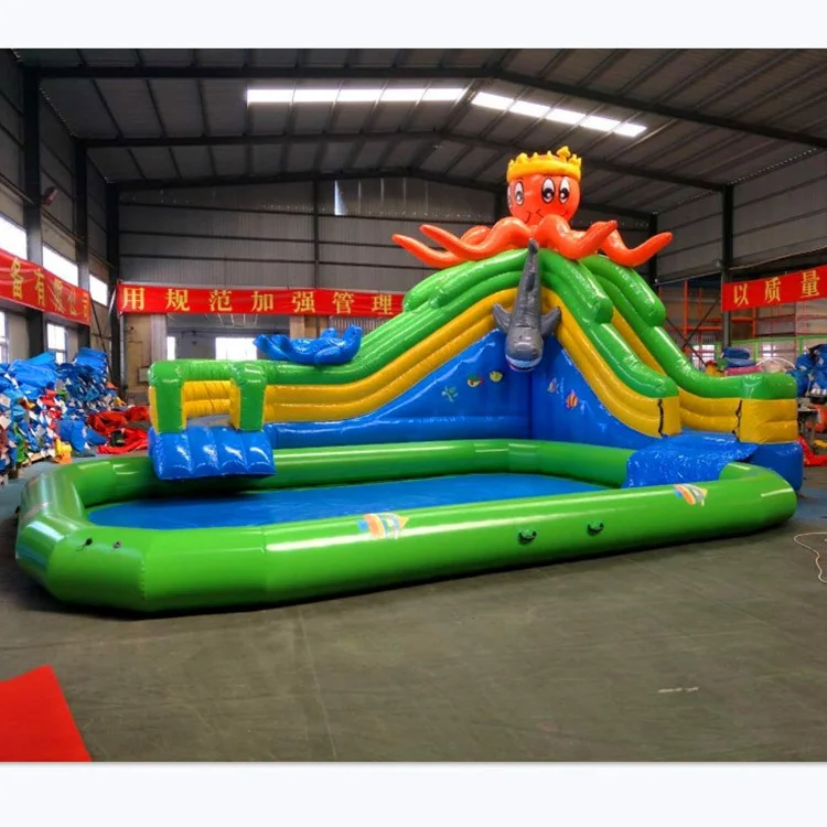 Factory Direct Home Business Entertainment Inflatable Octopus Model Water Slide