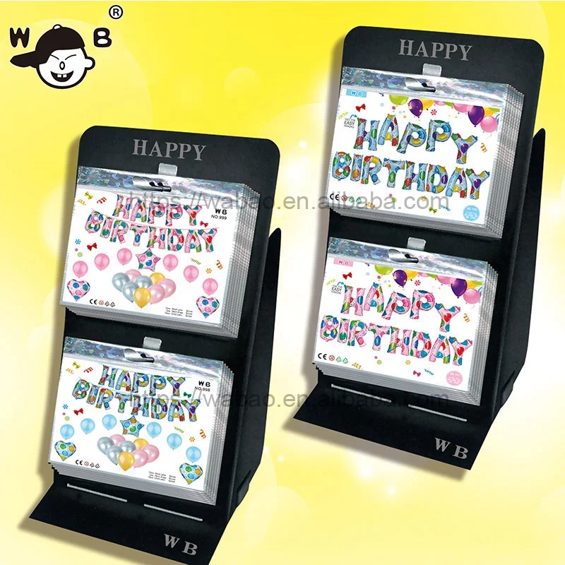 Wholesale rubber latex balloons happy birthday balloons set for party