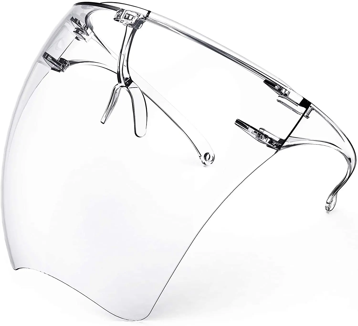 2021 New Design Transparent Visor Masks Clear Anti Fog Plastic Face Shield Men and Women Solid Color Adult Edge Facemask