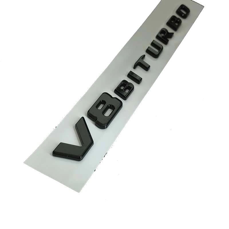 Wholesaler Firmly pasted 2pcs BITURBO 4matic Letters Fender Emblems Badges Fit metallic logo for car for Mercedes Benz AMG