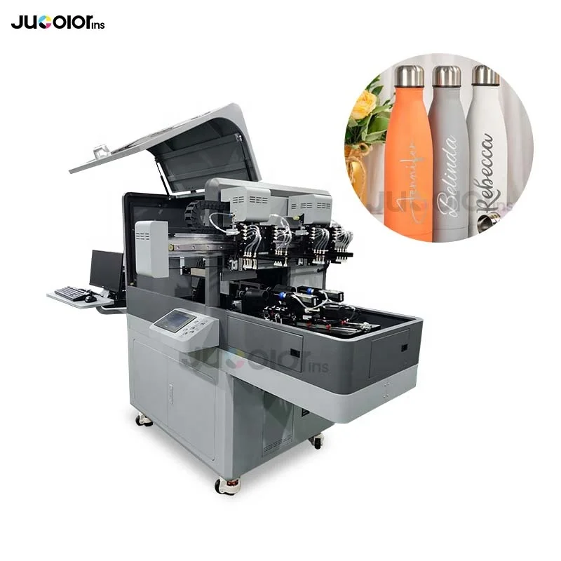 Jucolor Fast Speed Wine Bottle UV Printer with Auto Feeding System Double Robot Hand