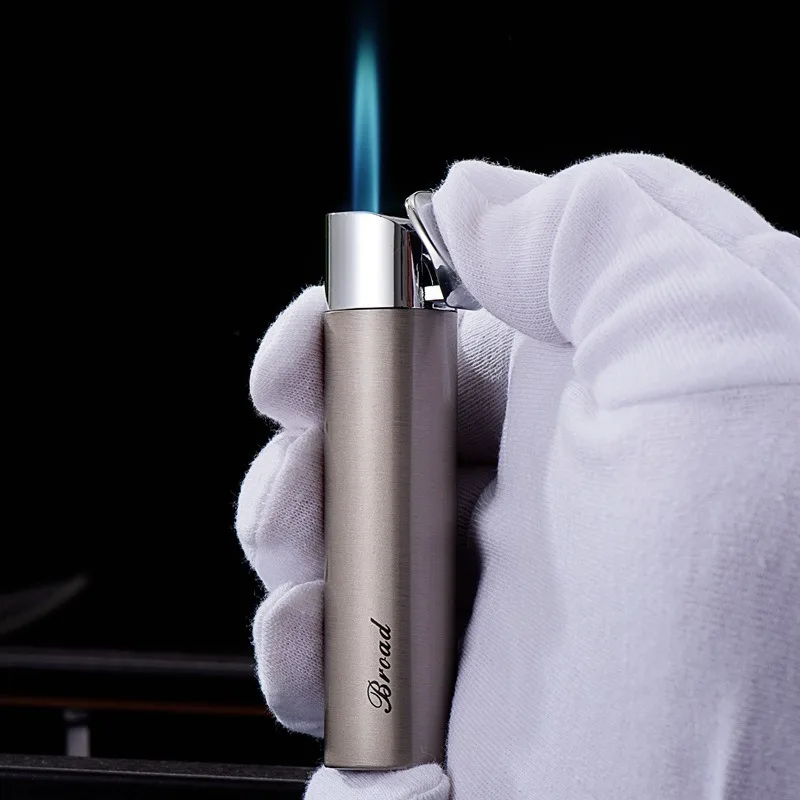 Slim Portable Windproof Single Flame Lighters Smoking Accessories Metal Cigarette Cigar Torch Lighter