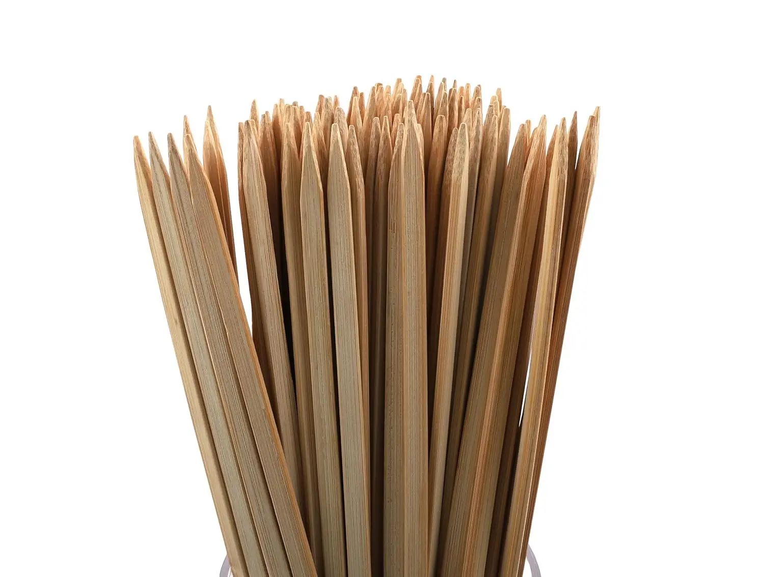 30cm Custom logo flat bamboo skewers sticks Paddle Picks 100PCS for BBQ Fruit Cocktail Kabob