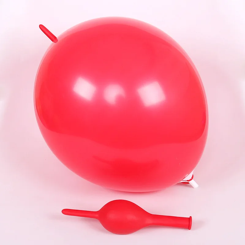 wholesale red color natural latex 12inch link o loon tail latex balloon