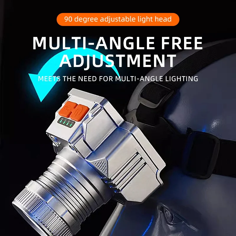 3W LED Rechargeable Headlamp Light weight plastic high light headlight