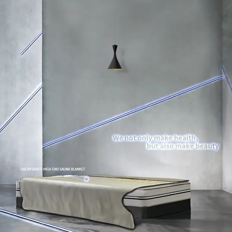 Photon Light 1 Heating Zone Infrared Sauna Blanket With Natural Jade Tourmaline Stone Bian Stone