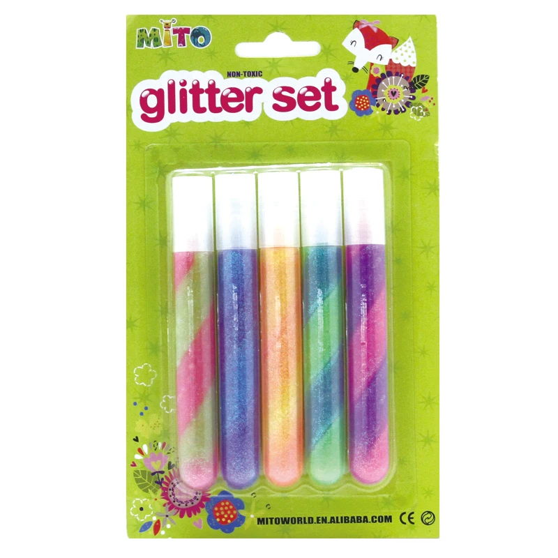 Factory supplier wholesale swirl glue two colors glitter glue