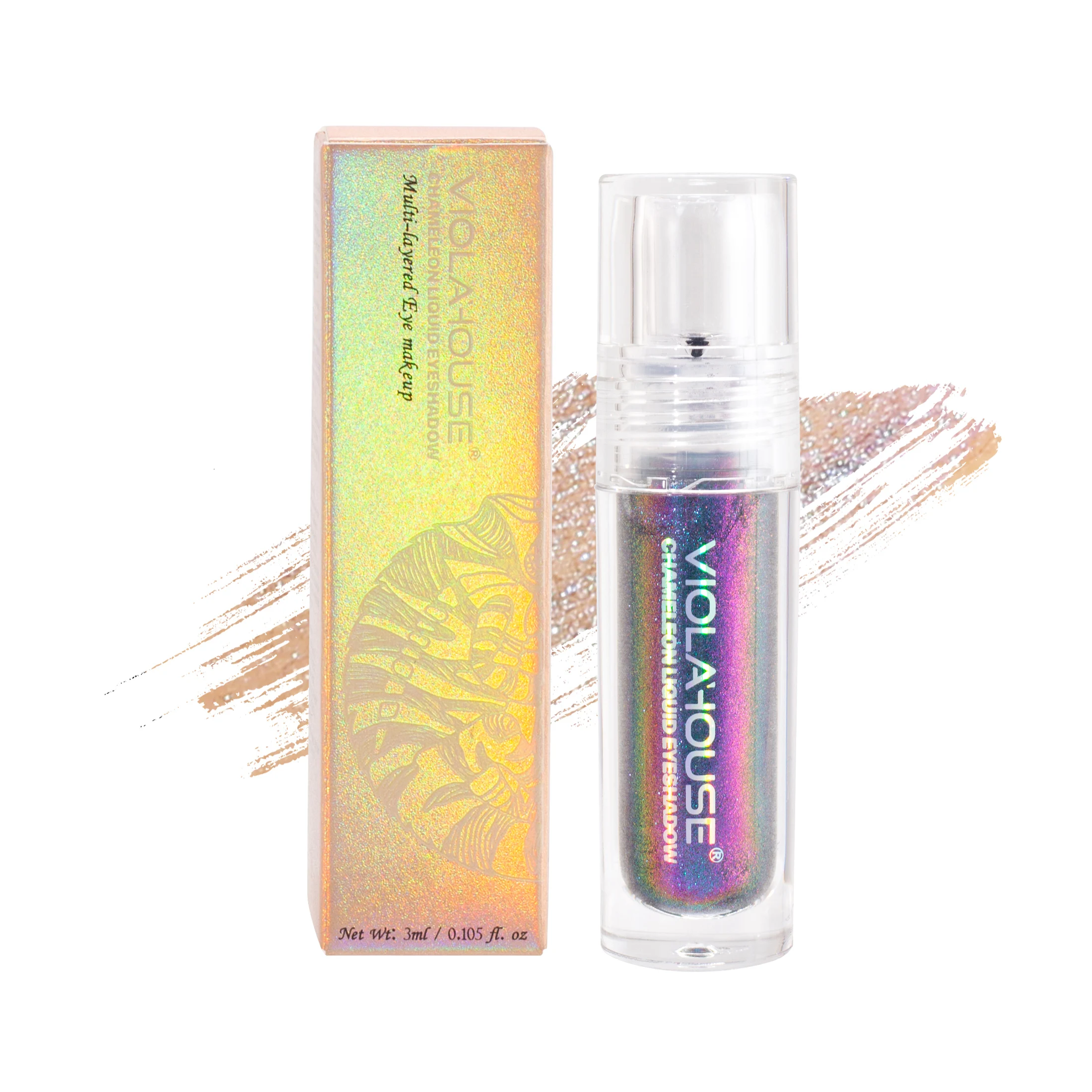 OEM/ODM Metallic Liquid Chameleon Eyeshadow Multi-color Eye Makeup Multichrome Glitter Eyeshadow