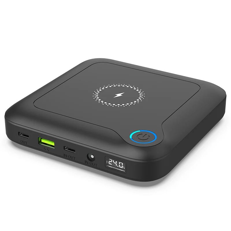  Новинка 2021 портативное зарядное устройство usb c для ноутбука внешний аккумулятор pd 60 Вт 24000 мАч