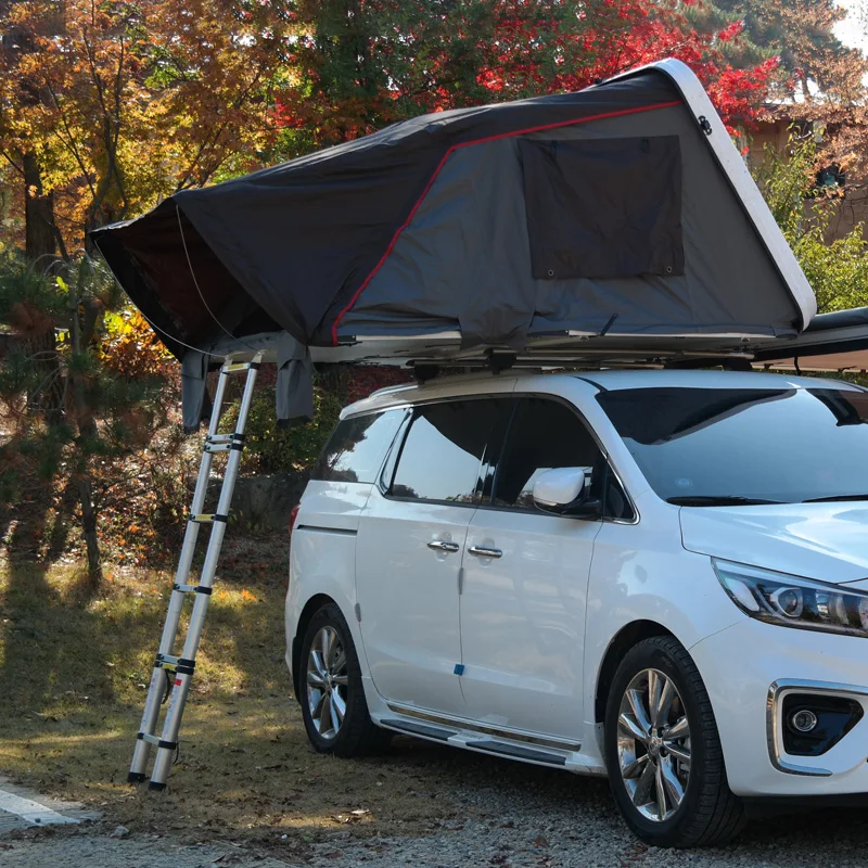 China Manufacture Hard Shell Rooftop Tent 1-2 person Waterproof  Camping Car Roof Tent