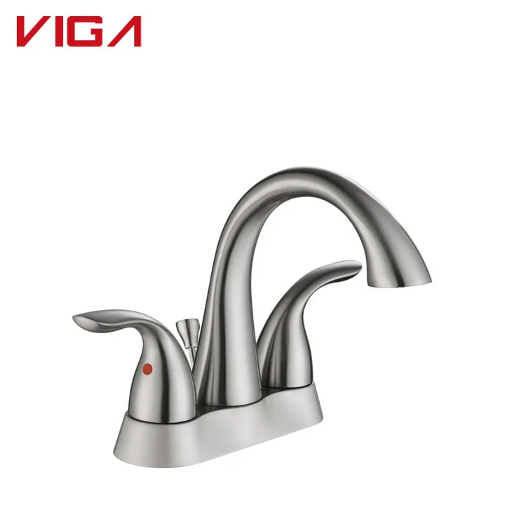 Factory Wholesale Deck Mounted Dual Handle Face Basin Sink Mixer Tap Bathroom Basin Faucet