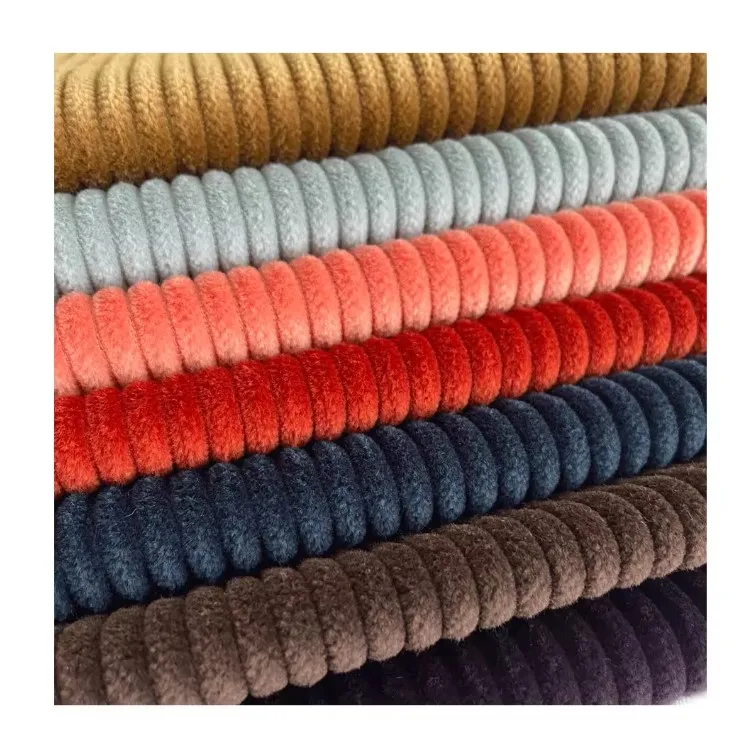 OEKO Tex BCI Certified Inventory 98% Cotton 2% Aramid Elastic Color Custom 4.5W Velvet Dress Pants Jacket Fabric