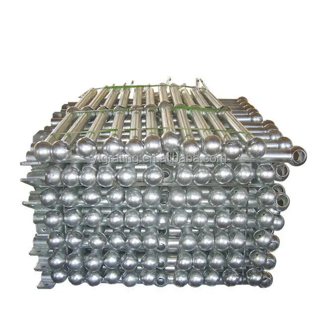 Factory Direct Sales Metal Building Materials Galvanized ball joint post paint steel ball stanchion  Handrails Pipe Railing