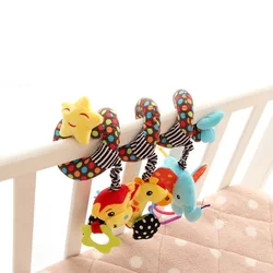 Soft Infant Crib Bed Stroller Toy Spiral Baby Toy For Newborns Car Seat Educational Rattles Baby Towel baby Toys 0-12 months
