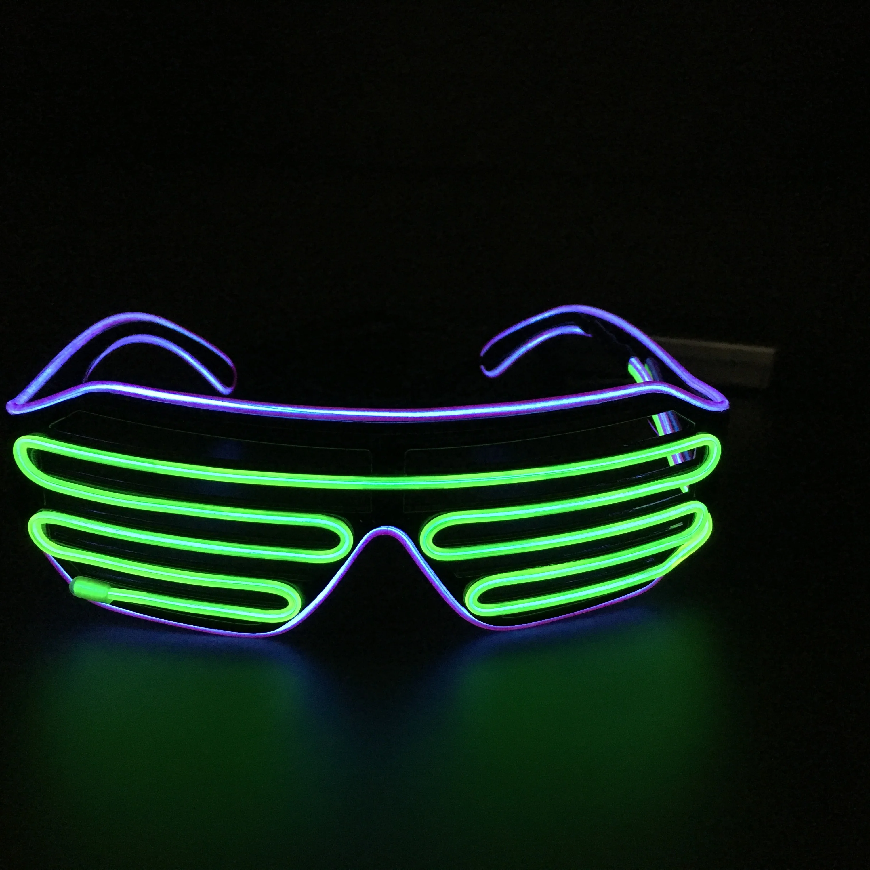 Bar Party DJ EL Wire Glasses Eyewear Shade Luminous LED Neon  Flashing Blink Sunglasses