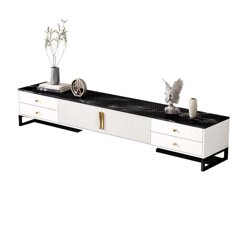 Modern LCD LED Tv Stand Studio Tv Floor Stand With Lamp On Base For LG