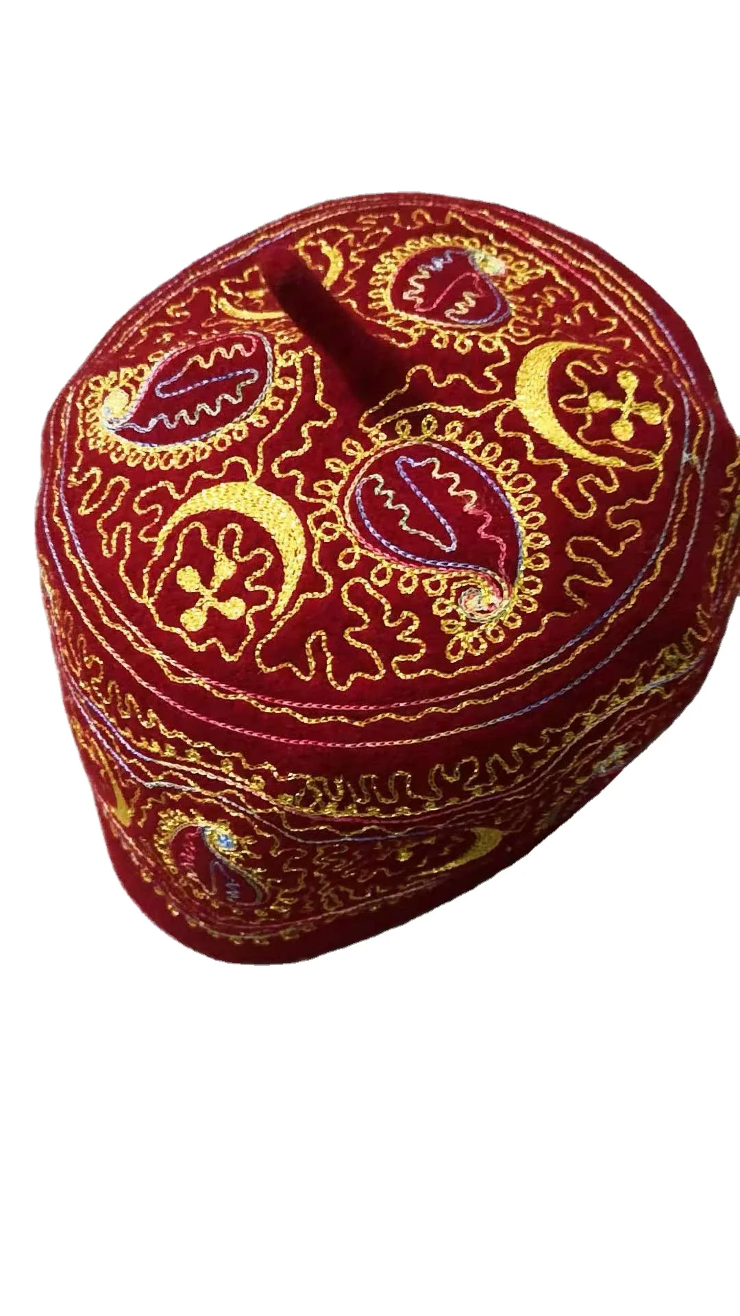 Muslim Hat with Tip Prayer Cap islamic The Kufi Wool Fez