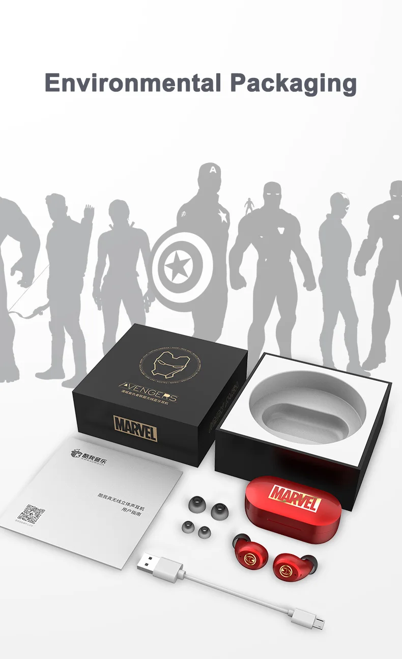  Сертифицированные Marvel беспроводные наушники Ironman Boat комбинированные с бесплатной доставкой