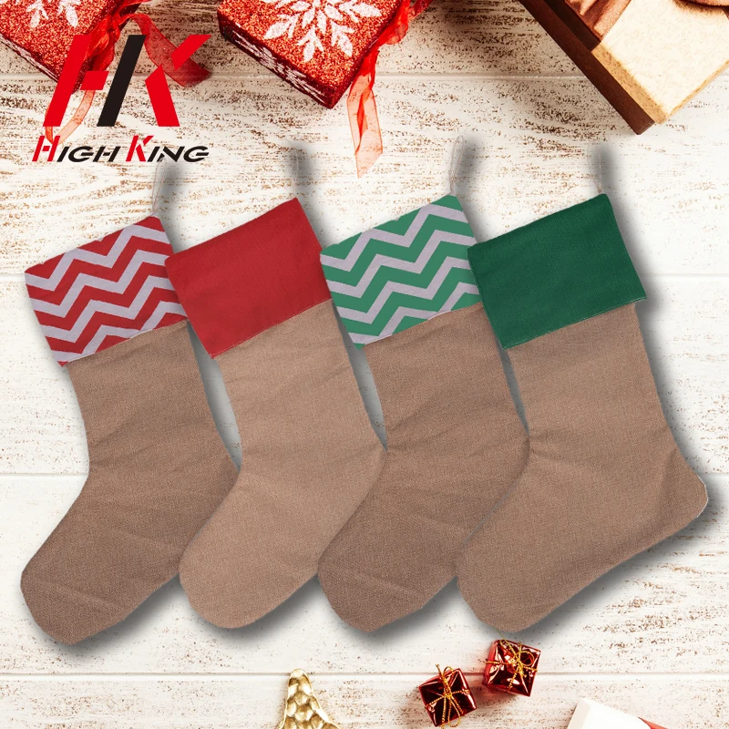HighKing Top Fashion Socks Decorations Gift Decoration Burlap Bulk Christmas 2021 Stockings